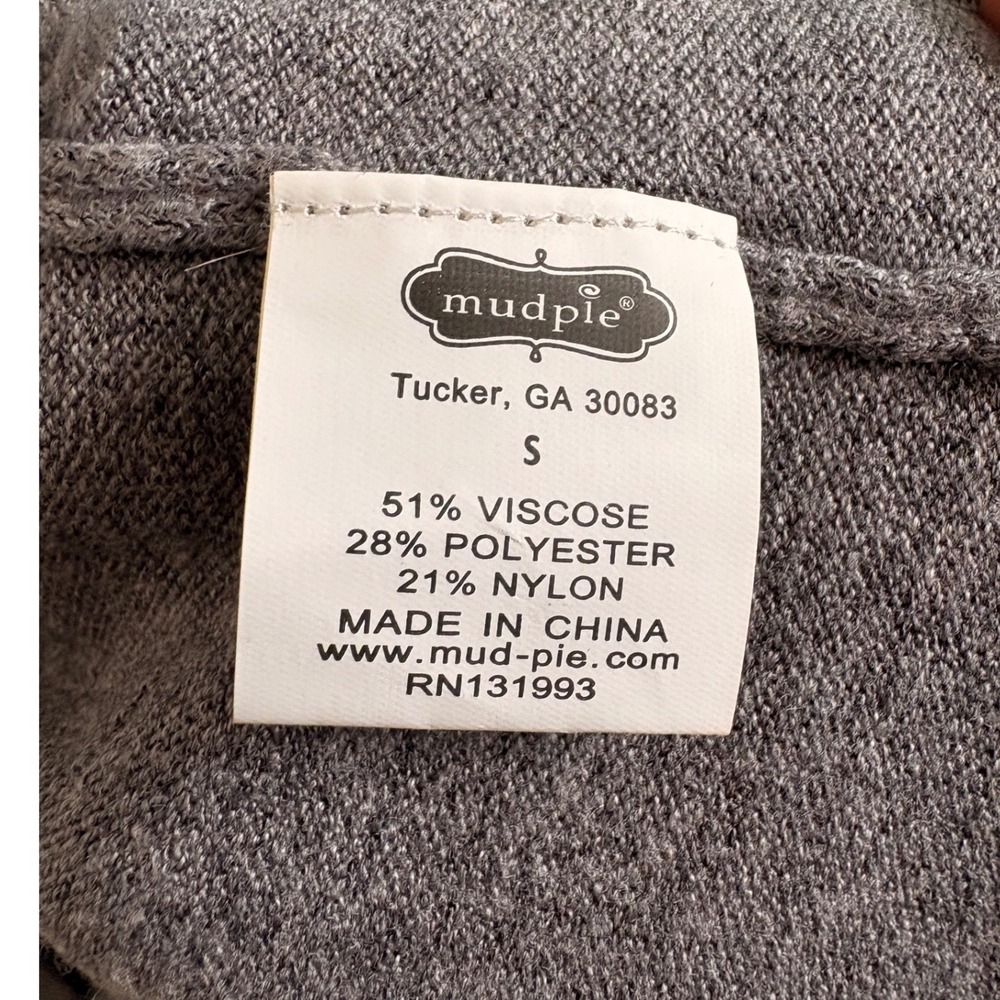 Mud Pie Camilla Sweater Womens Small Grey Textured Dot Tunic Knit Top NWT‎ - Picture 8 of 8